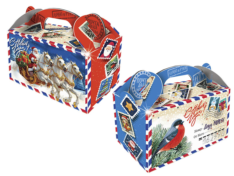 НГ подарок - "Почтовая тройка" (картон) 300гр арт.02-05