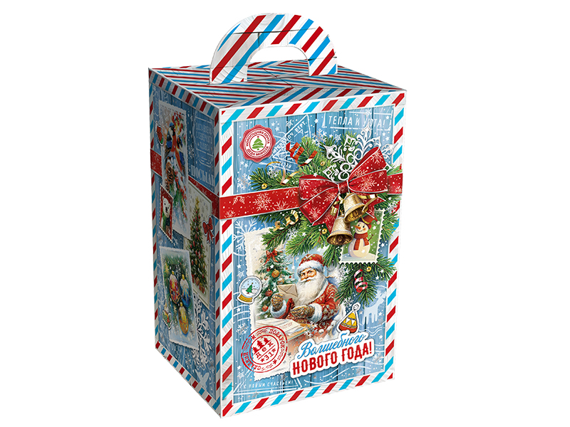 Подарочная упаковка - из картона "Почтовый ящик голубой" МГ2582