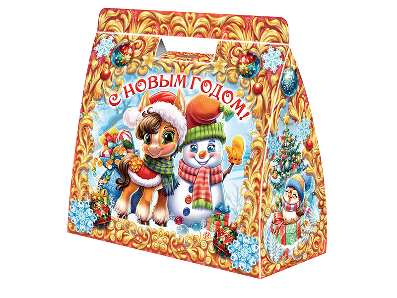 Подарочная упаковка - из картона "Сумка с Лошадкой" 