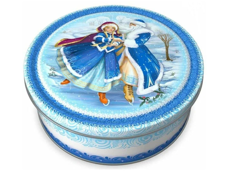 Сладкая сказка / печенье "REGNUM "Коньки" ж/банка" 400гр (6 шт) 