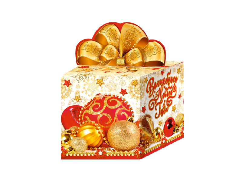 НГ подарок - "Шары красные" (картон) 200гр арт.01-05