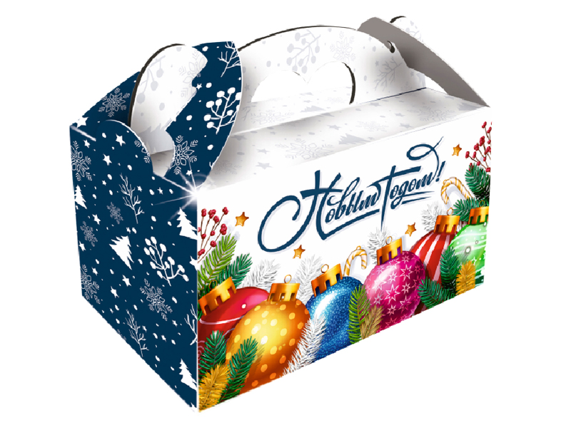 Новогодний подарок - "Шарики" (картон)