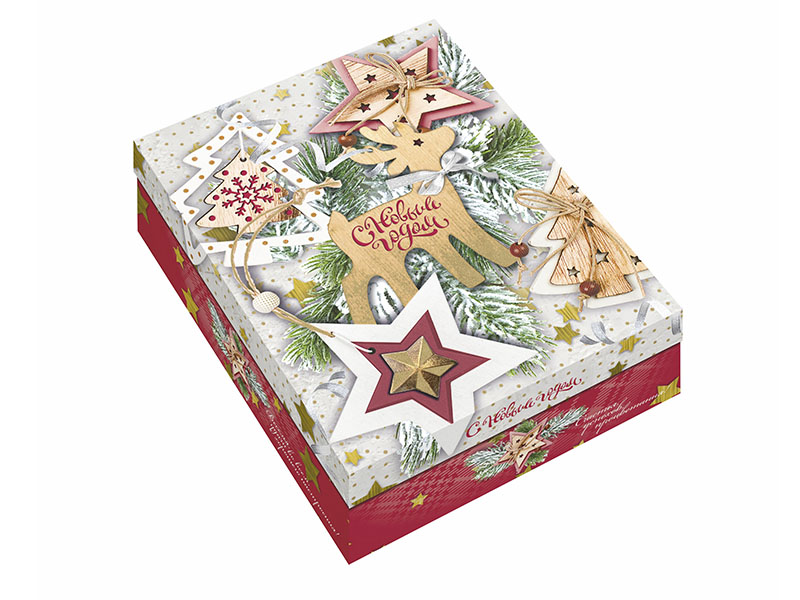 Подарочная упаковка - из картона "Новогодний декор" НГ-159