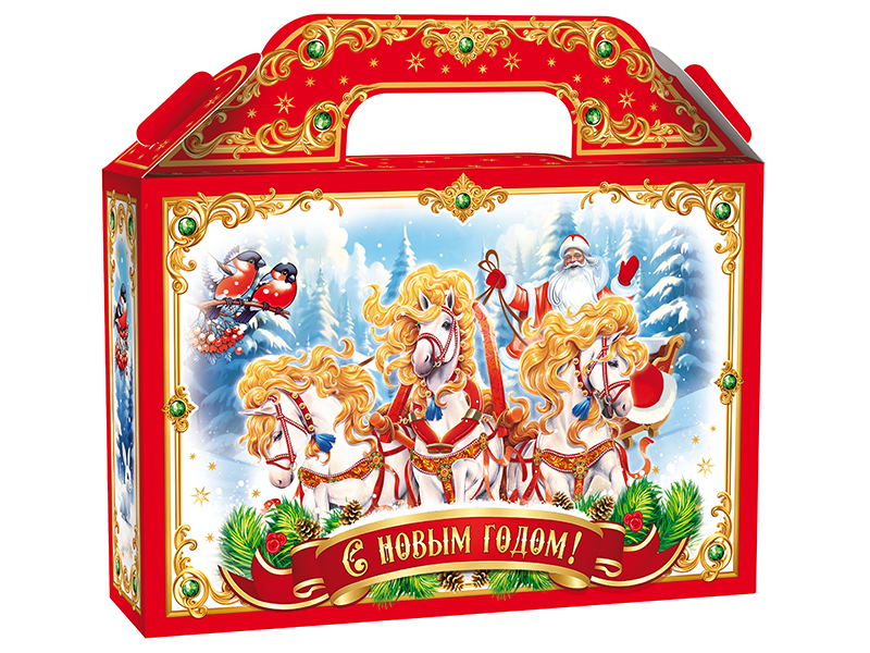 НГ подарок - "Новогодняя тройка" (картон) 800гр арт.08-01