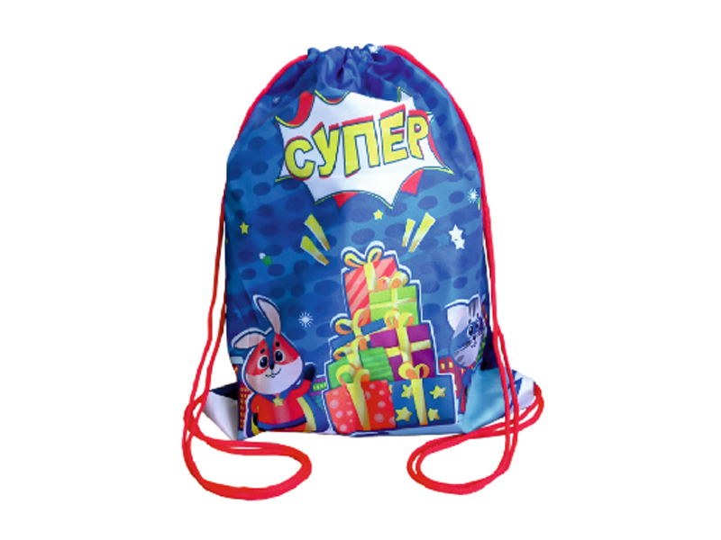 Подарочная упаковка - из текстиля "Мешок для обуви Герои" 