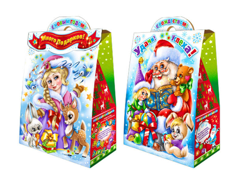 Подарочная упаковка - из картона "Снегурочка" 