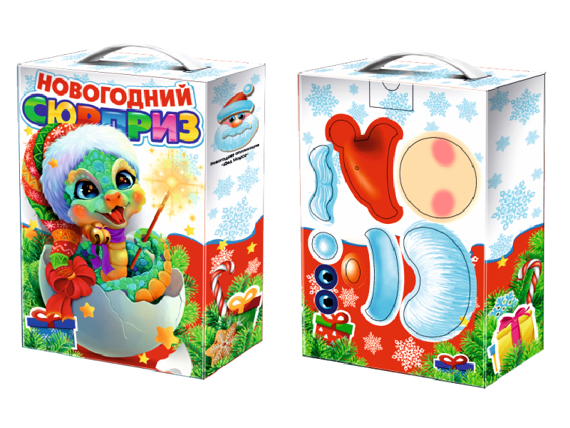 НГ подарок - "Новогодний сюрприз" (картон) 800гр арт.08-01