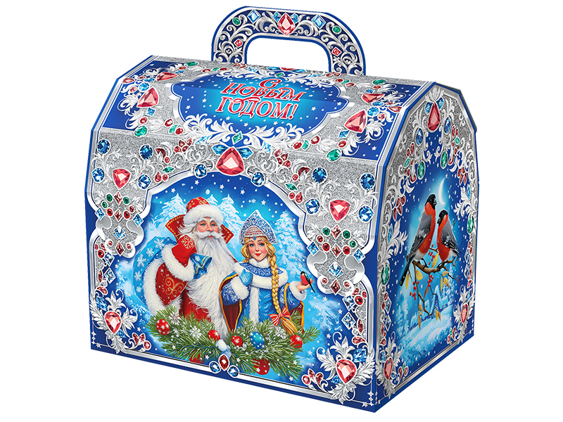 Новогодний подарок - "Сундук узорный" (картон)
