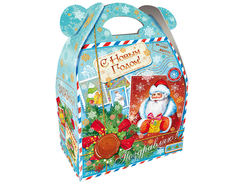 НГ подарок - "Новогодний почтальон" (картон) 400гр арт.03-02