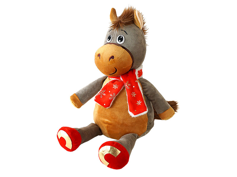 Подарочная упаковка - мягк. игрушка "Лошадка в красном шарфе" DT016