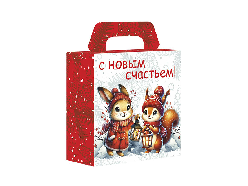 НГ подарок - "Фонарики" (картон) 200гр арт.01-04