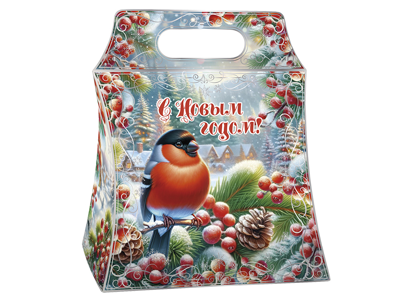 Подарочная упаковка - из картона "Рябиновое утро" К2554