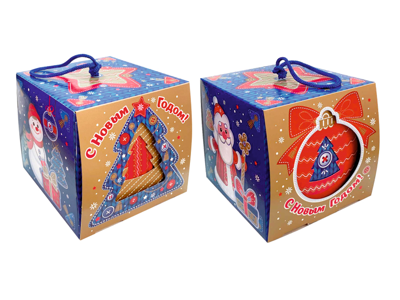 НГ подарок - "Новогодний кубик" (картон) 600гр арт.06-09