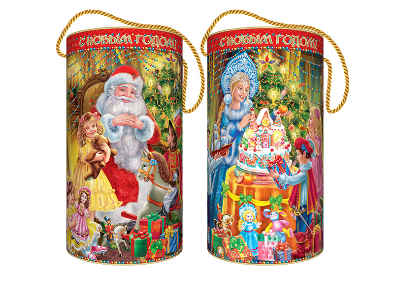 Подарочная упаковка - тубус  "Сияние праздника Н290" 