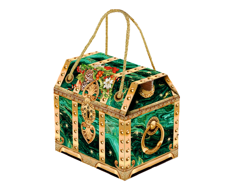 Подарочная упаковка - из картона "Малахит" 83-01